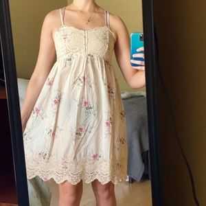 The Prairie by Rachel Ashwell Cream Floral Midi Dress S